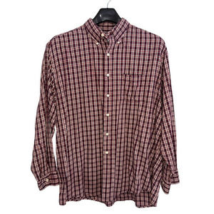 Brooks‎ Brothers Sport Shirt Mens XL Red Cotton Button Down Collar Light Flannel
